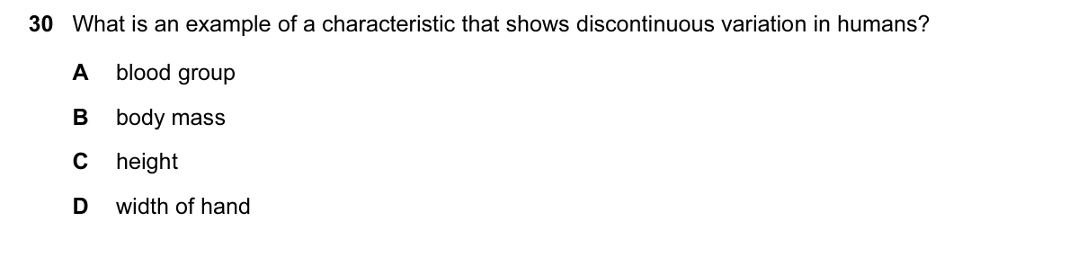 Question 30, March 2015, 0610 Paper 12