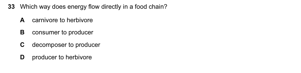 Question 33, March 2015, 0610 Paper 12