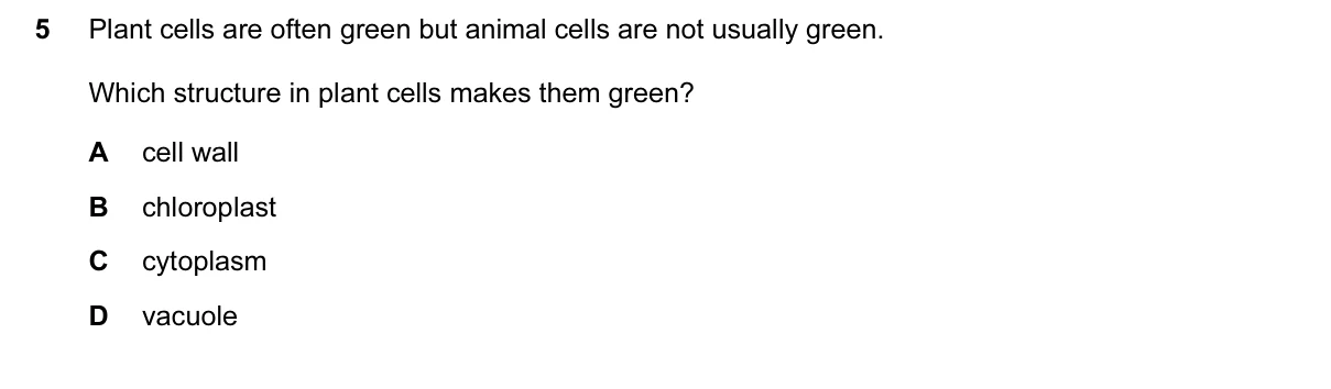 Question 5, March 2015, 0610 Paper 12