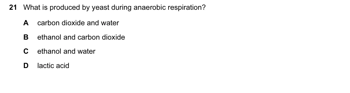 Question 21, March 2016, 0610 Paper 12