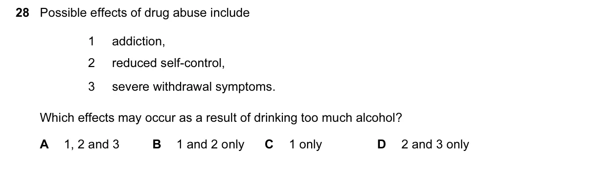Question 28, March 2016, 0610 Paper 12