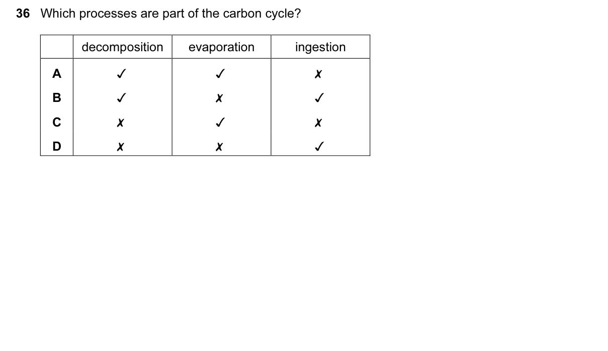 Question 36, March 2016, 0610 Paper 12