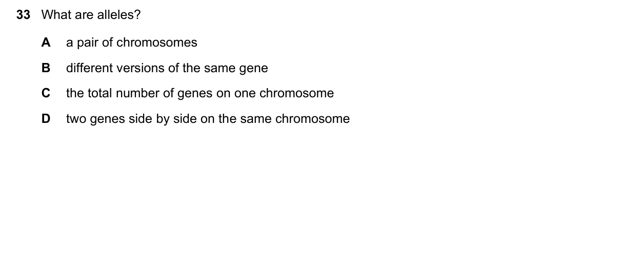Question 33, March 2016, 0610 Paper 22