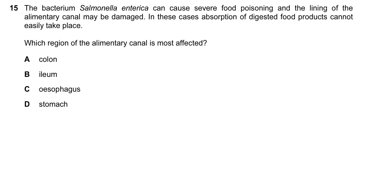Question 15, June 2016, 0610 Paper 12