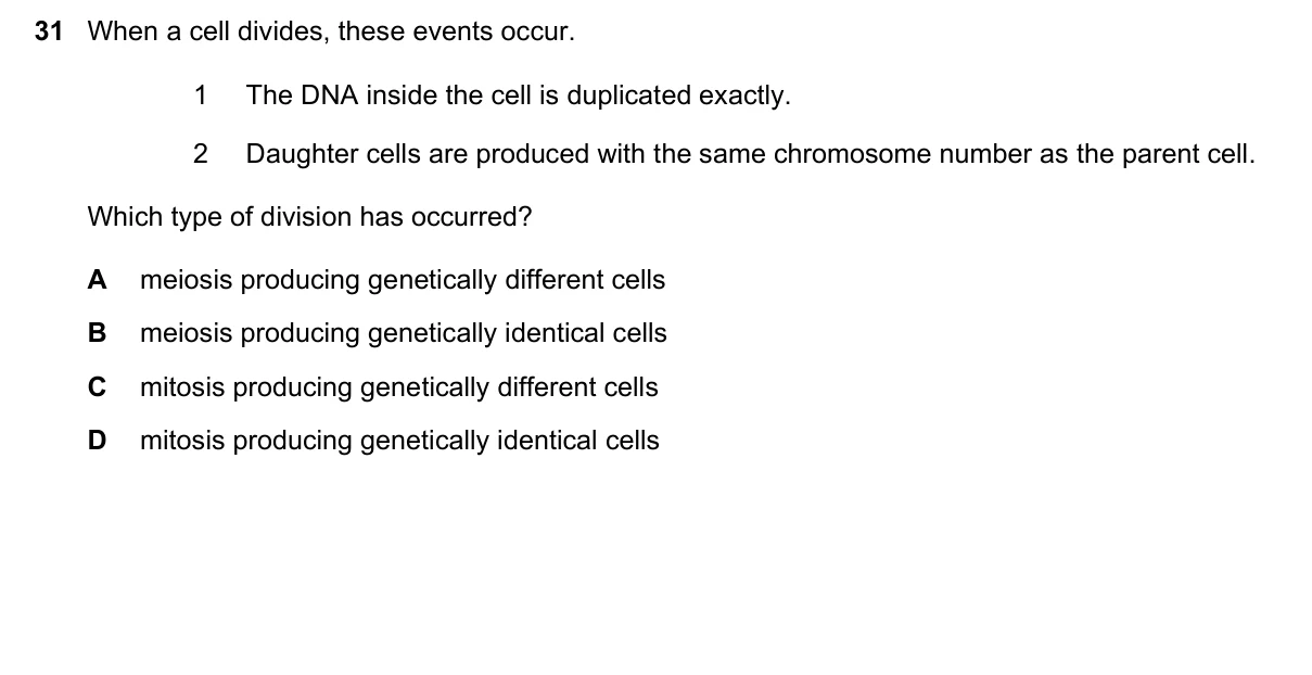 Question 31, June 2016, 0610 Paper 22