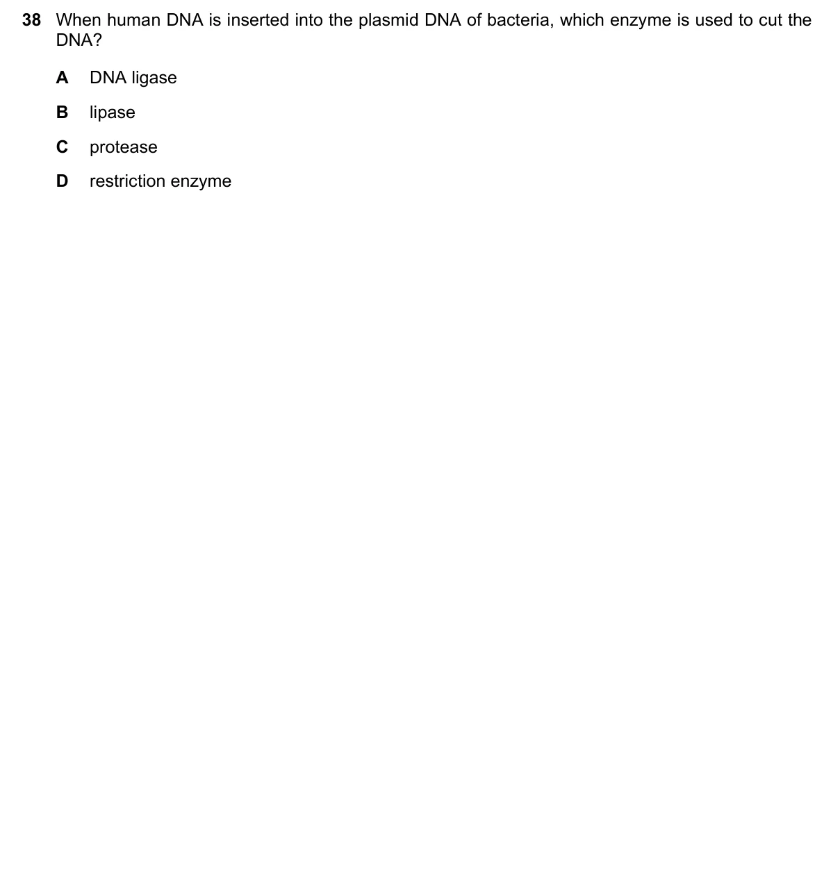 Question 38, June 2016, 0610 Paper 22