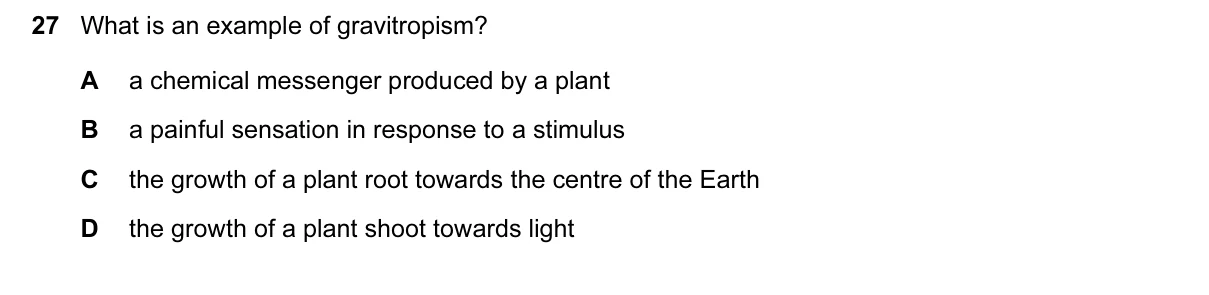 Question 27, June 2016, 0610 Paper 13