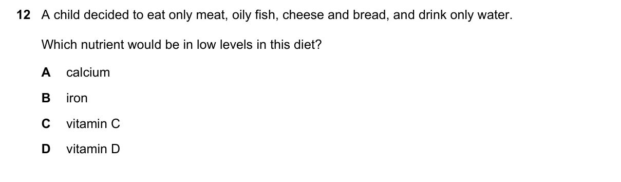 Question 12, November 2016, 0610 Paper 11