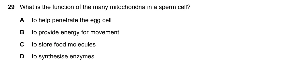 Question 29, November 2016, 0610 Paper 21