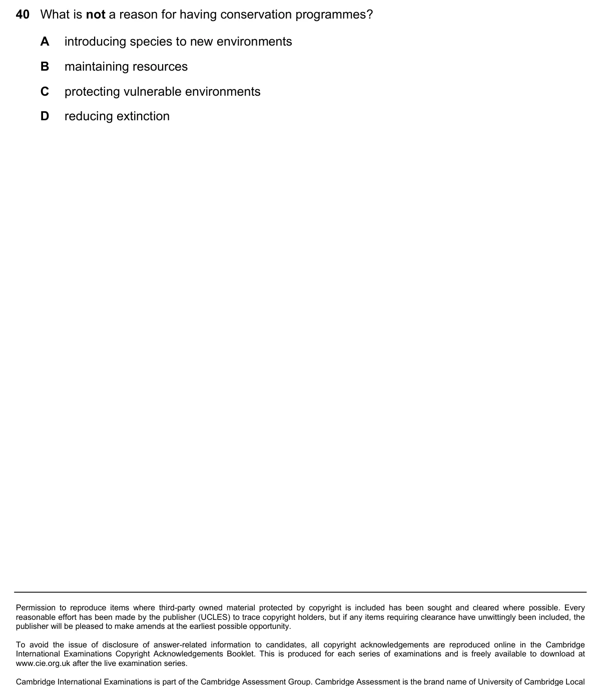 Question 40, November 2016, 0610 Paper 21