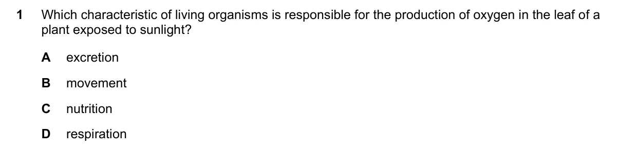 Question 1, November 2016, 0610 Paper 12