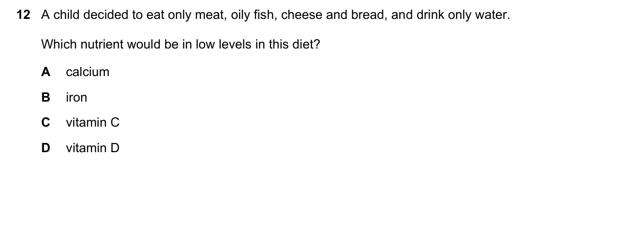 Question 12, November 2016, 0610 Paper 12