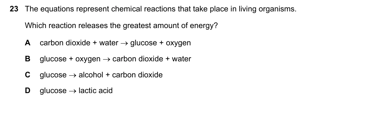 Question 23, November 2016, 0610 Paper 12