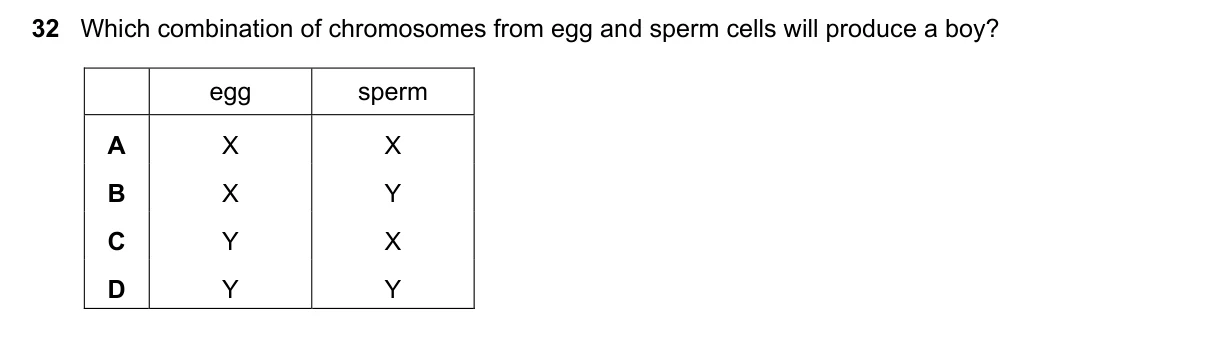 Question 32, November 2016, 0610 Paper 12