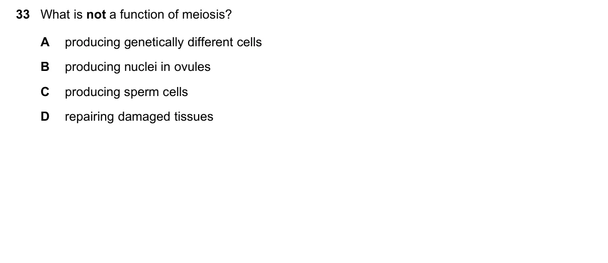 Question 33, November 2016, 0610 Paper 12