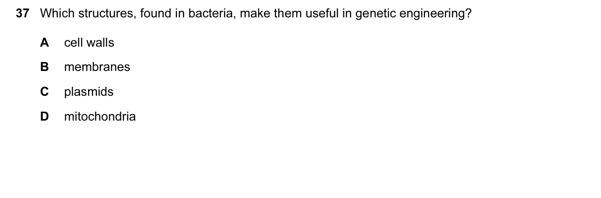 Question 37, November 2016, 0610 Paper 22