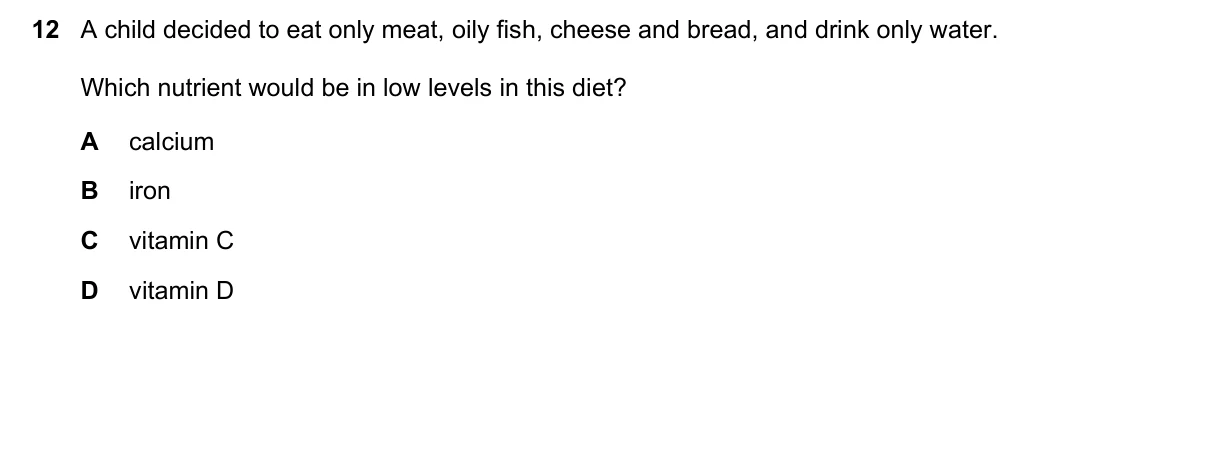 Question 12, November 2016, 0610 Paper 13