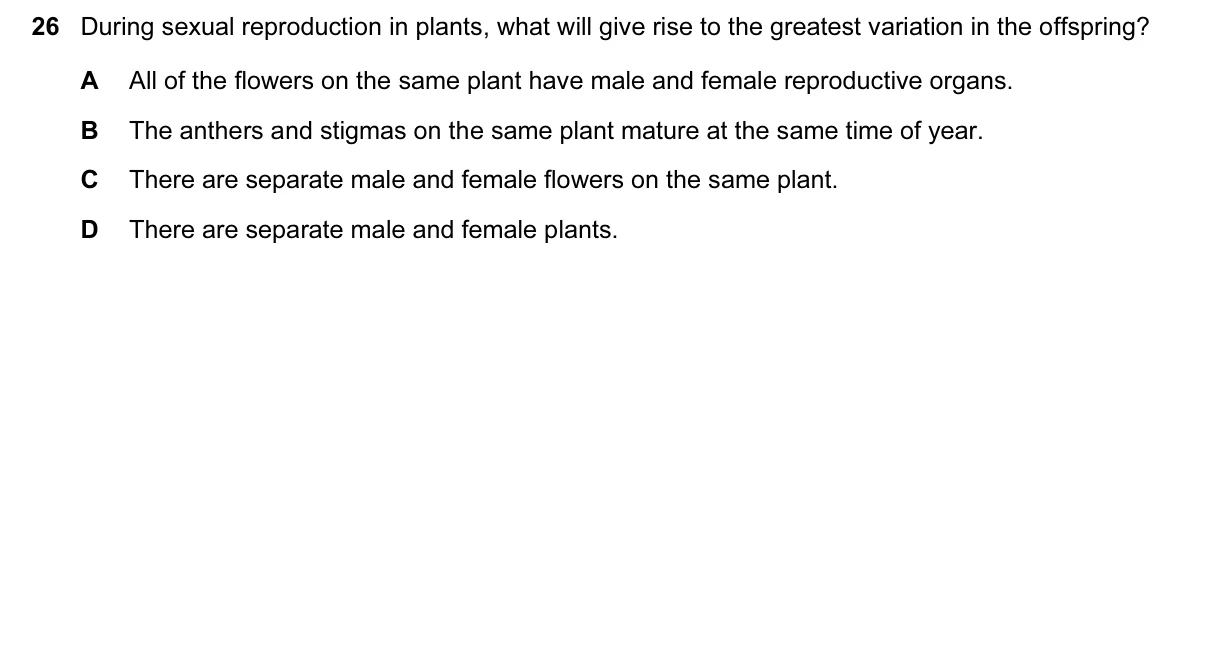 Question 26, March 2017, 0610 Paper 22