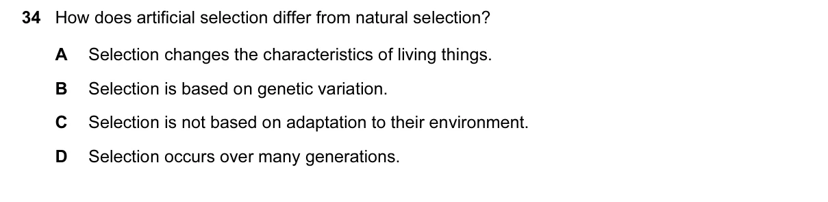 Question 34, March 2017, 0610 Paper 22