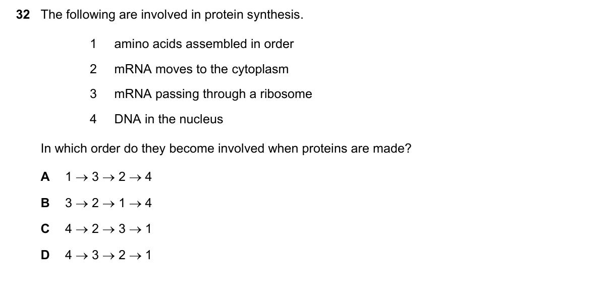 Question 32, November 2017, 0610 Paper 21