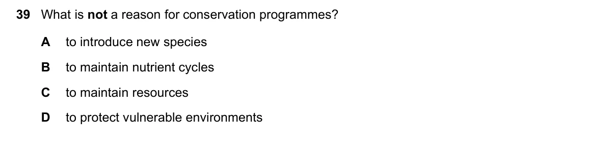 Question 39, November 2017, 0610 Paper 21