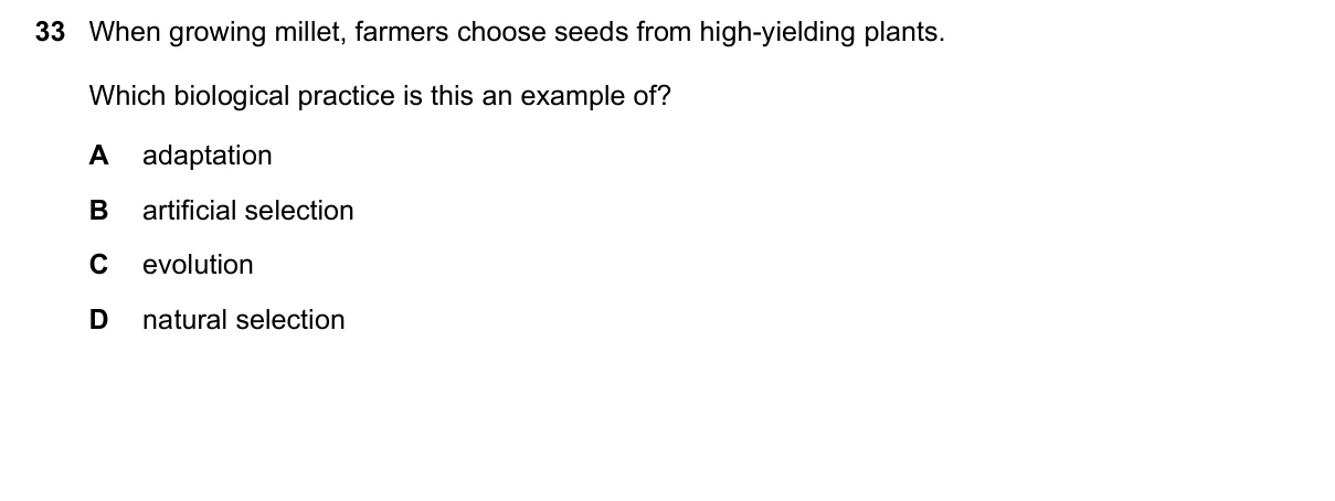Question 33, November 2017, 0610 Paper 22