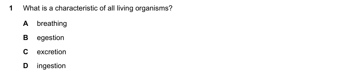 Question 1, March 2018, 0610 Paper 12