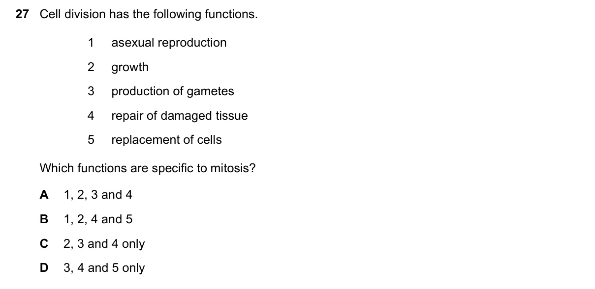 Question 27, March 2018, 0610 Paper 12