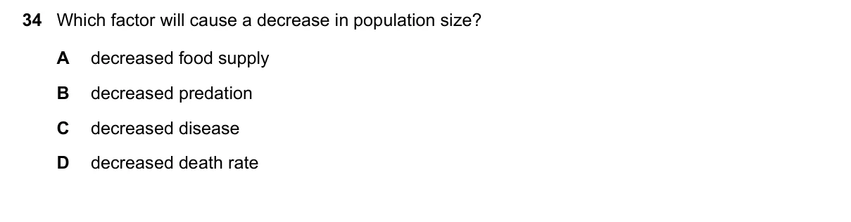 Question 34, March 2018, 0610 Paper 12