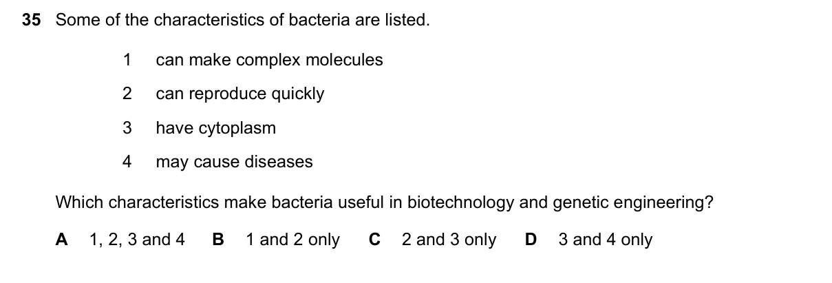 Question 35, March 2018, 0610 Paper 12