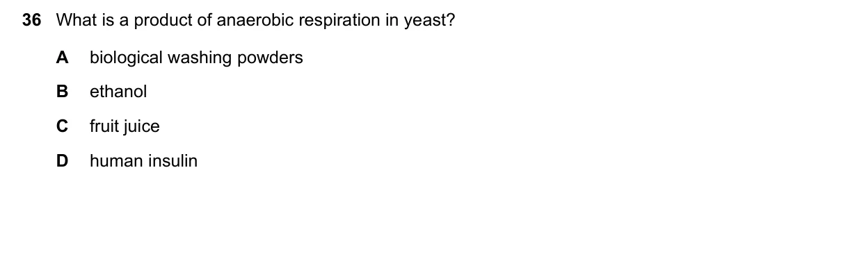 Question 36, March 2018, 0610 Paper 12