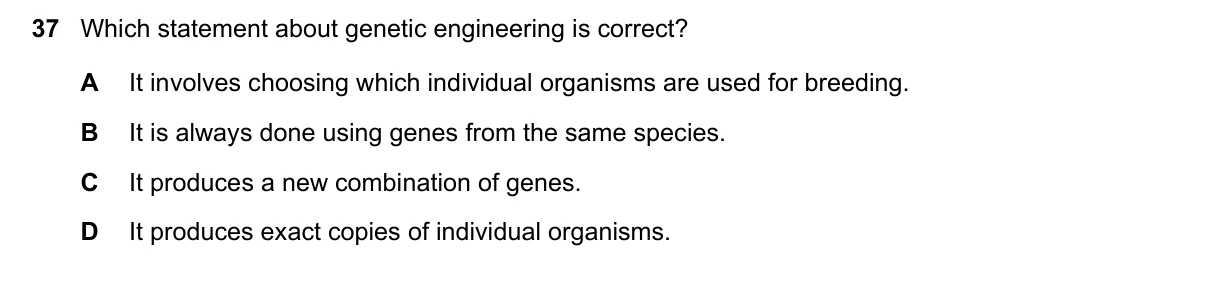 Question 37, March 2018, 0610 Paper 12