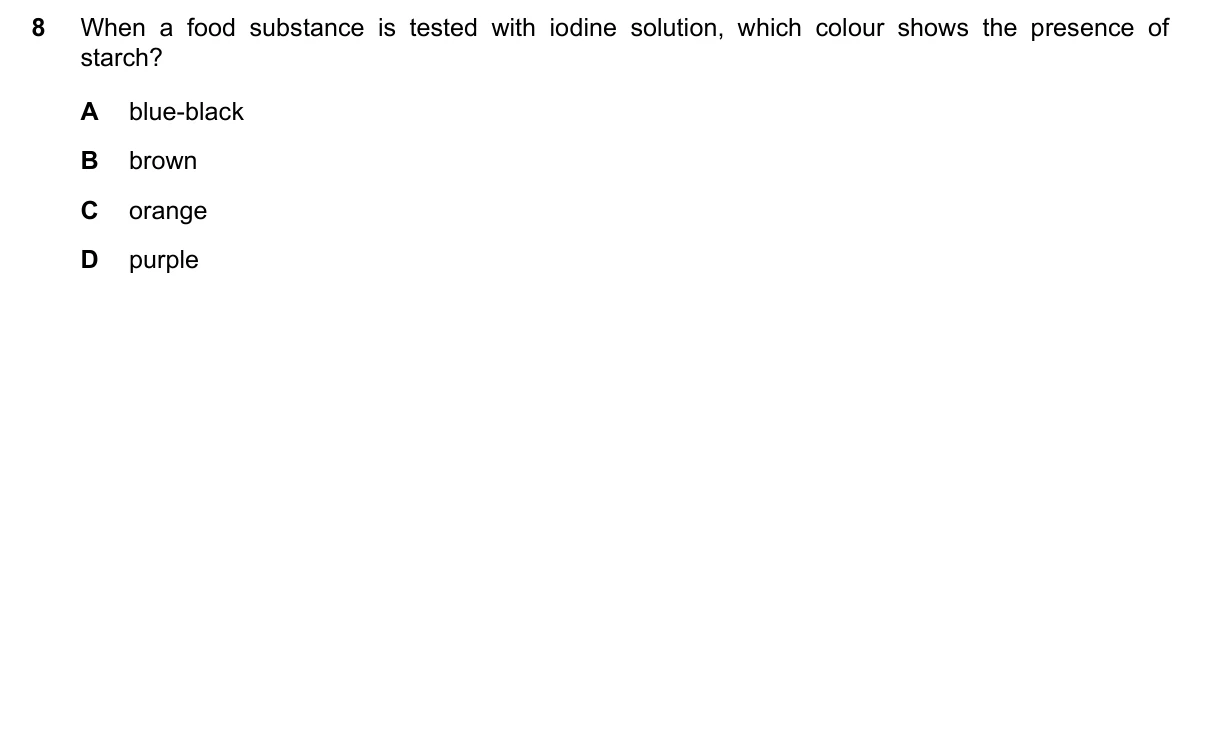 Question 8, March 2018, 0610 Paper 12