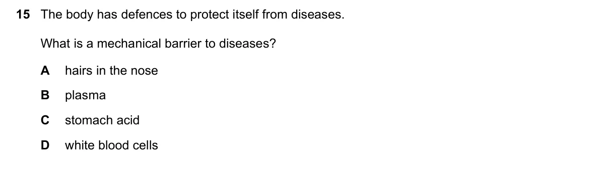 Question 15, March 2018, 0610 Paper 22