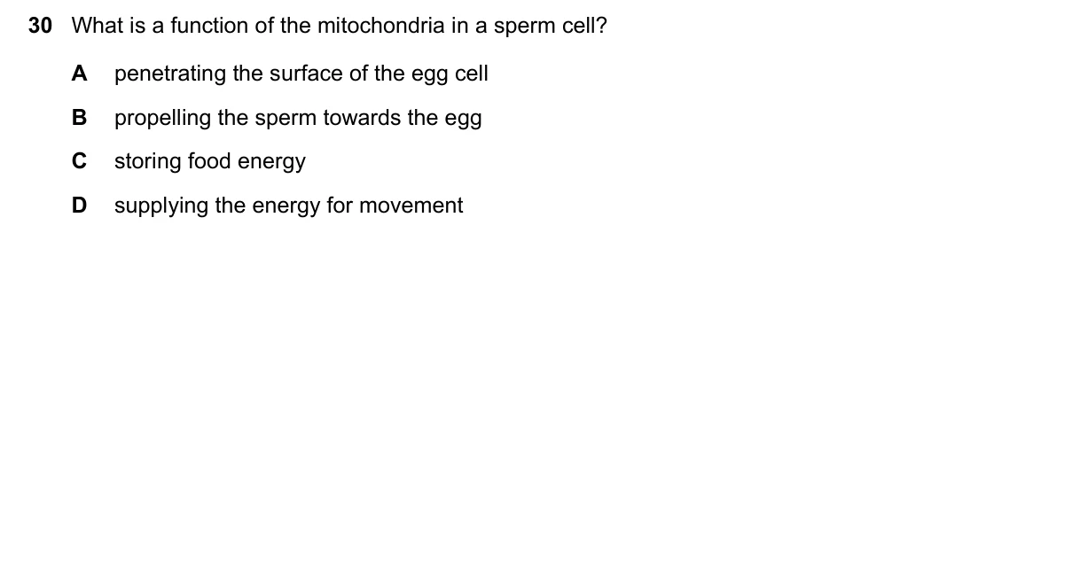 Question 30, June 2018, 0610 Paper 21