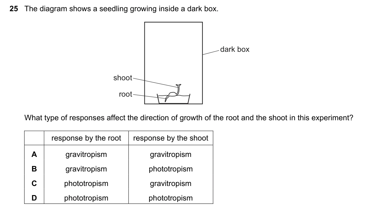 Question 25, June 2018, 0610 Paper 12