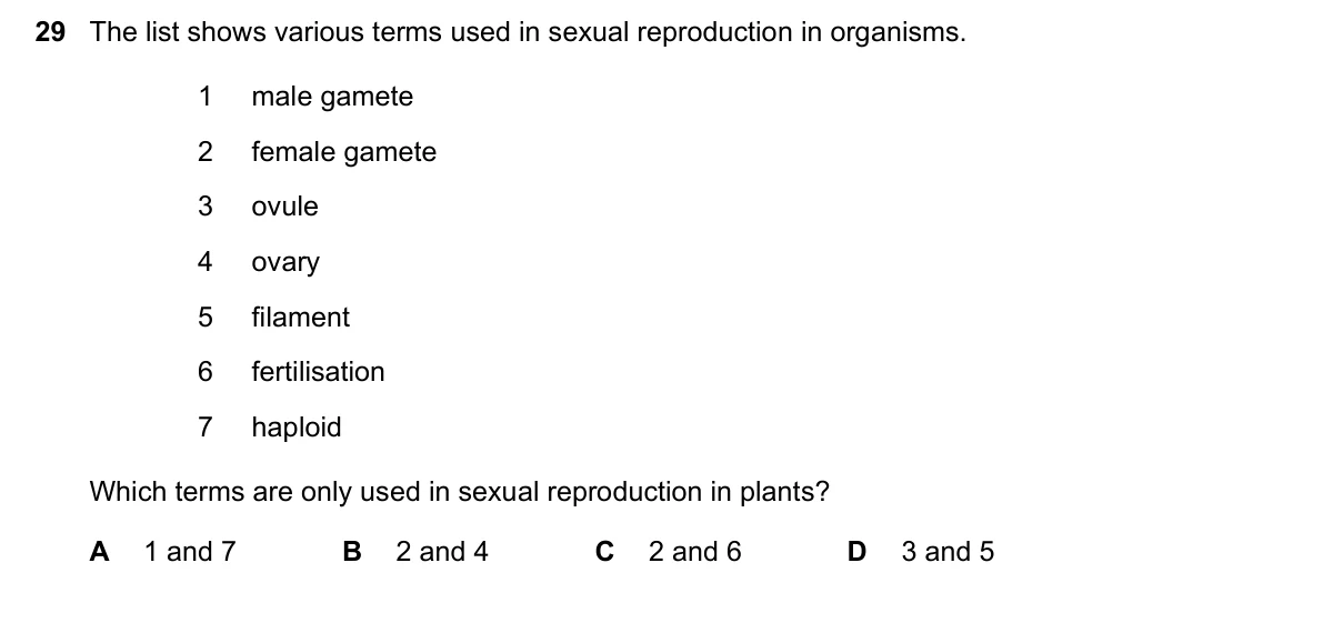 Question 29, June 2018, 0610 Paper 12