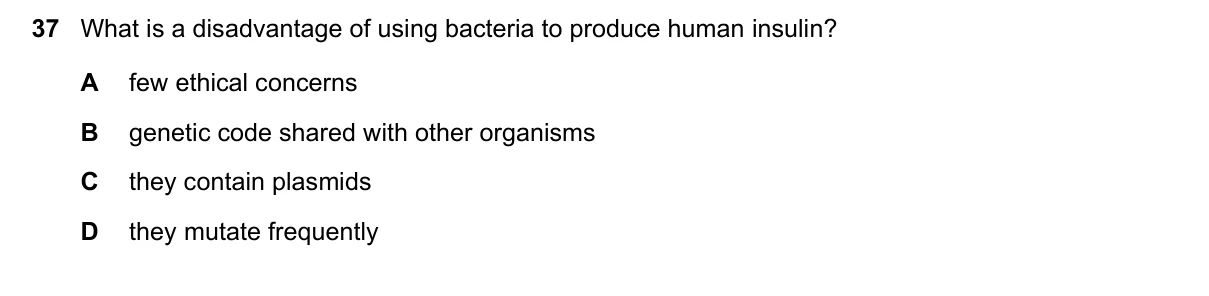Question 37, June 2018, 0610 Paper 22