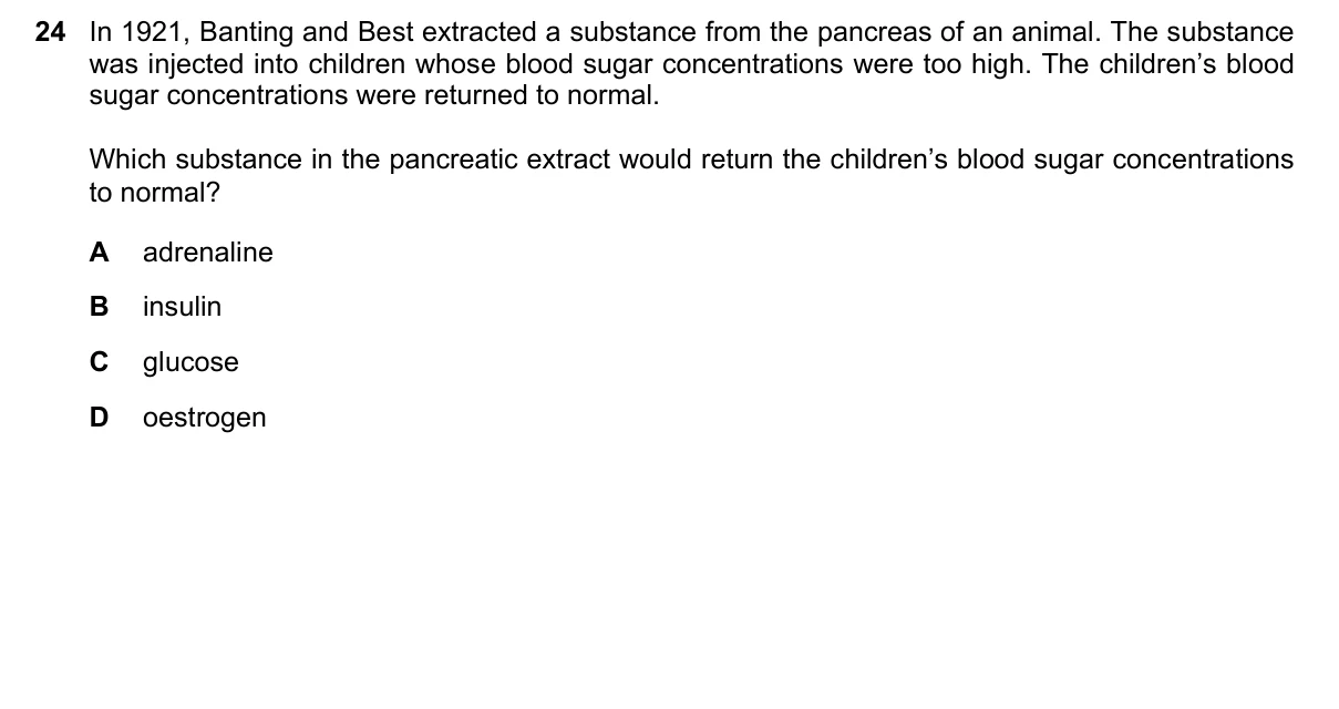 Question 24, June 2018, 0610 Paper 13