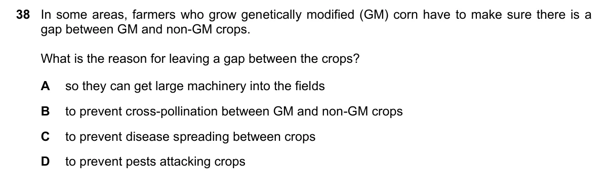 Question 38, June 2018, 0610 Paper 23