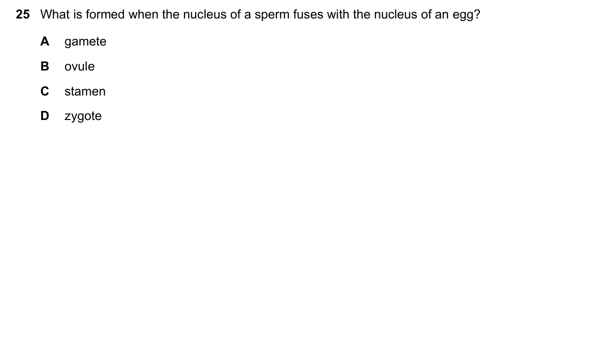 Question 25, November 2018, 0610 Paper 11