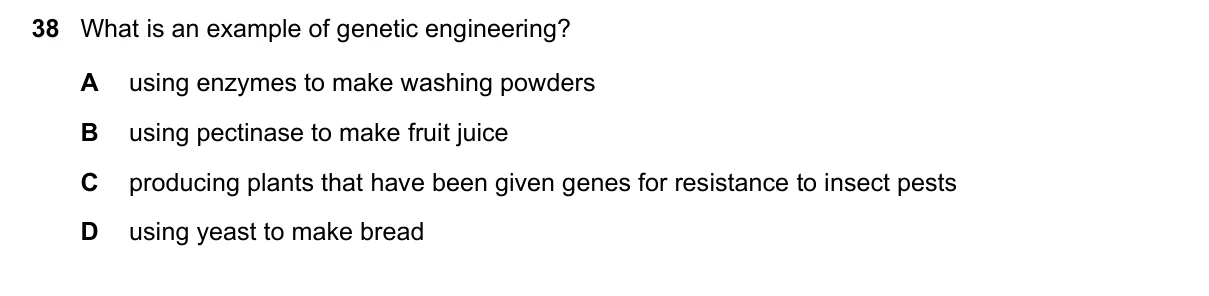 Question 38, November 2018, 0610 Paper 11
