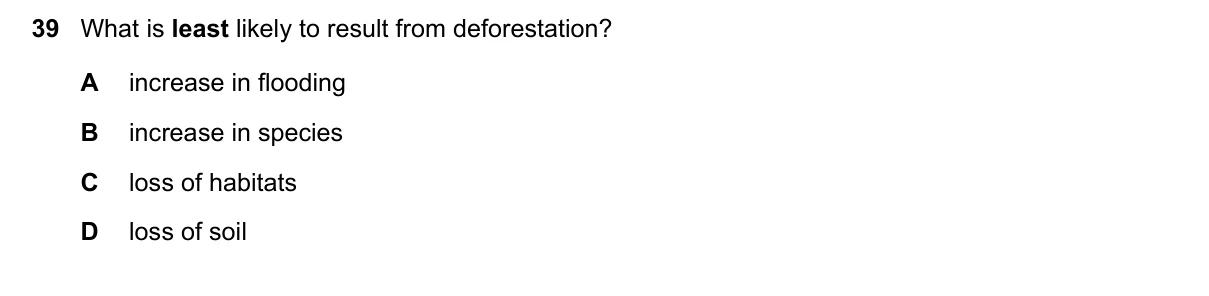 Question 39, November 2018, 0610 Paper 11