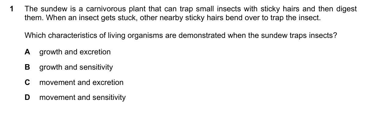Question 1, November 2018, 0610 Paper 21