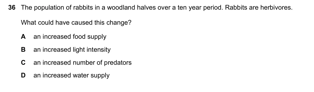 Question 36, November 2018, 0610 Paper 12
