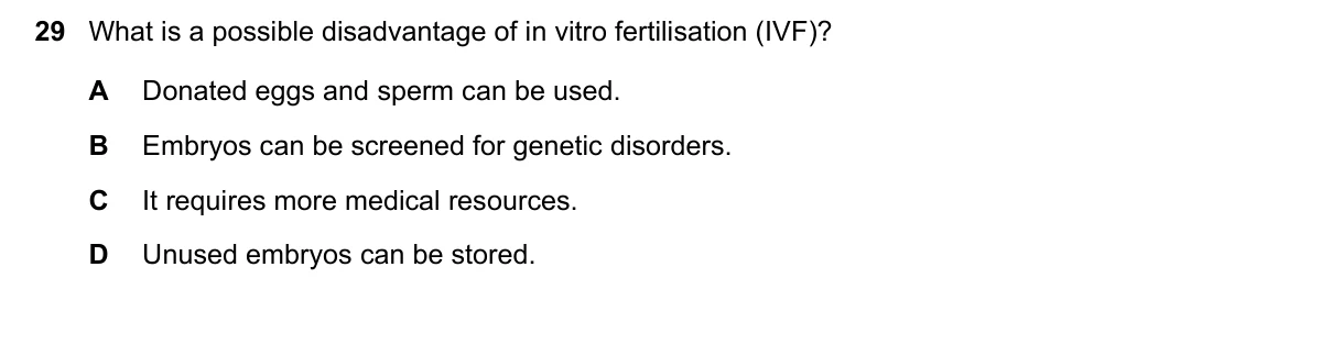 Question 29, November 2018, 0610 Paper 22