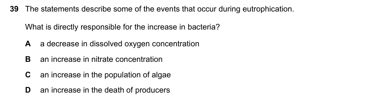 Question 39, November 2018, 0610 Paper 22