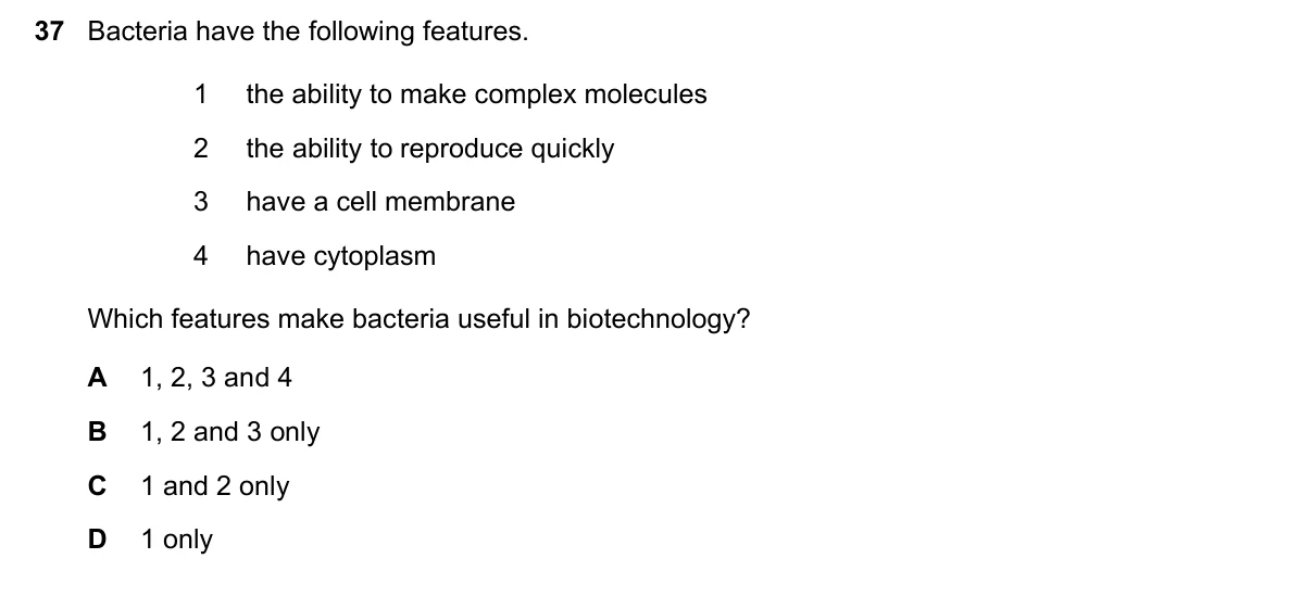 Question 37, November 2018, 0610 Paper 13