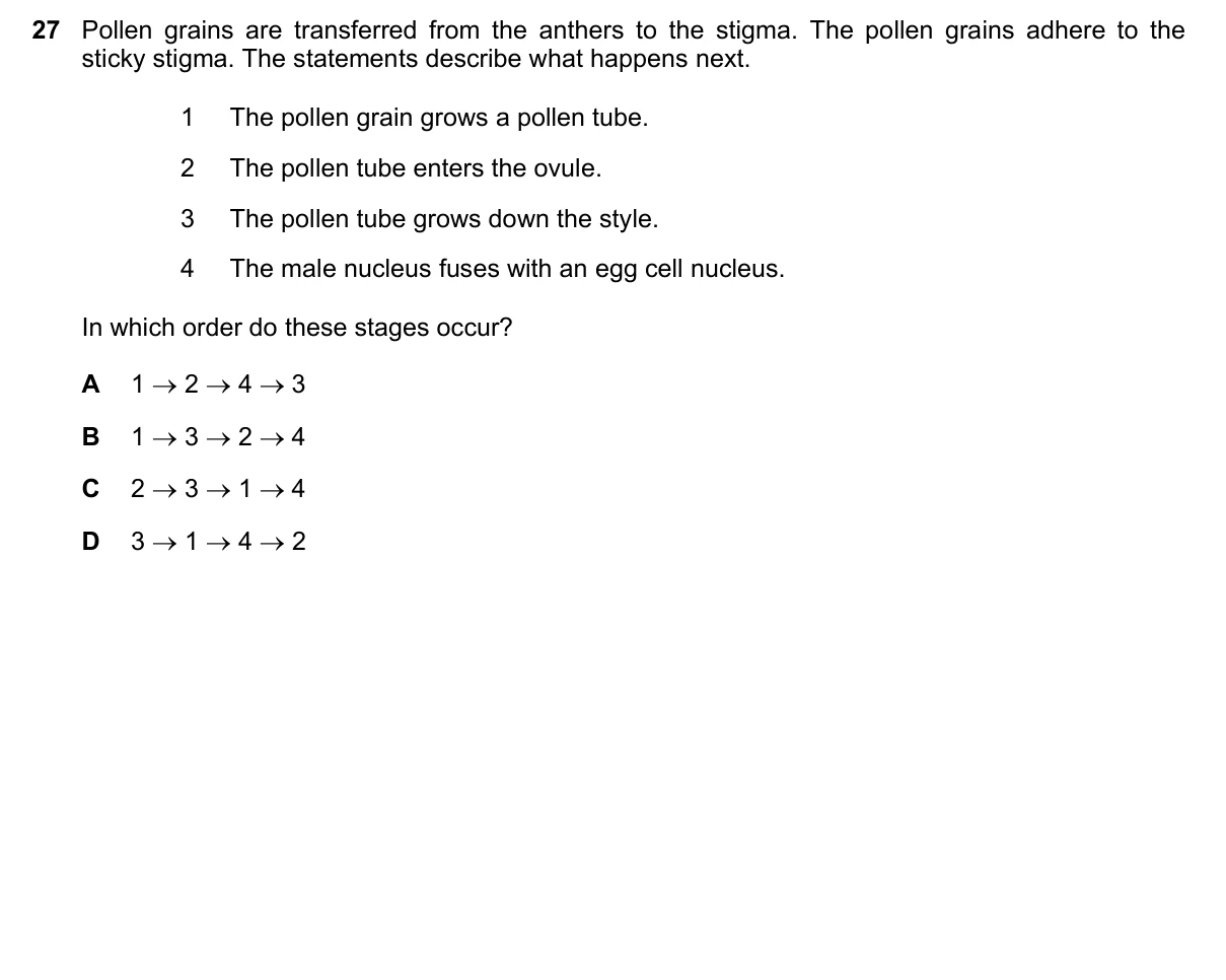 Question 27, November 2018, 0610 Paper 23