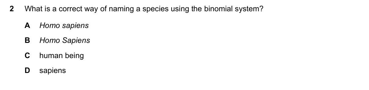 Question 2, March 2019, 0610 Paper 12